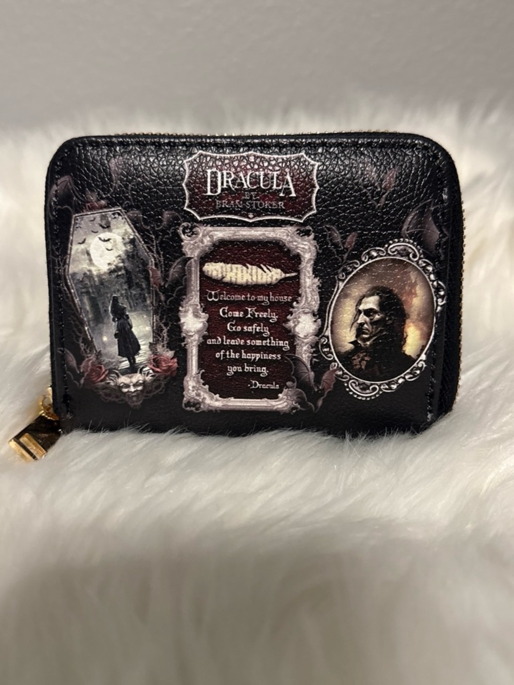 Dracula Black Mini zip wallet